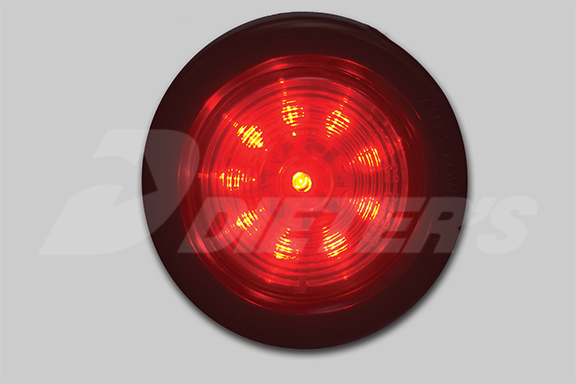 2″ Redondo Starburst Rojo LED Luz imagen