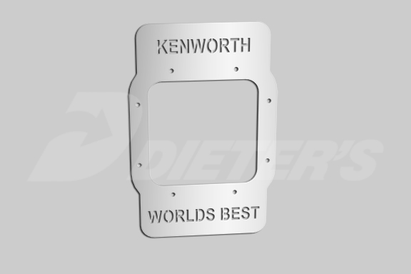 "KENWORTH WORLD'S BEST" Cutout Shifter Base Plate image