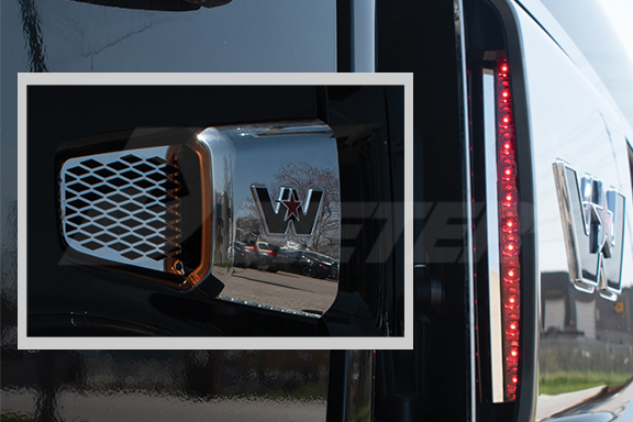 AIR INTAKE SCREEN WITH RED LED MARKER/TURN LIGHT BAR – WESTERN STAR 49X & 47X image